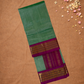 Handloom Korvai Silk Cotton Saree  |  Peacock Teal