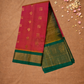 Handloom Korvai Silk Cotton Saree  |  Rose Pink