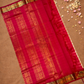 Handloom Korvai Silk Cotton Saree  |  Brick Red