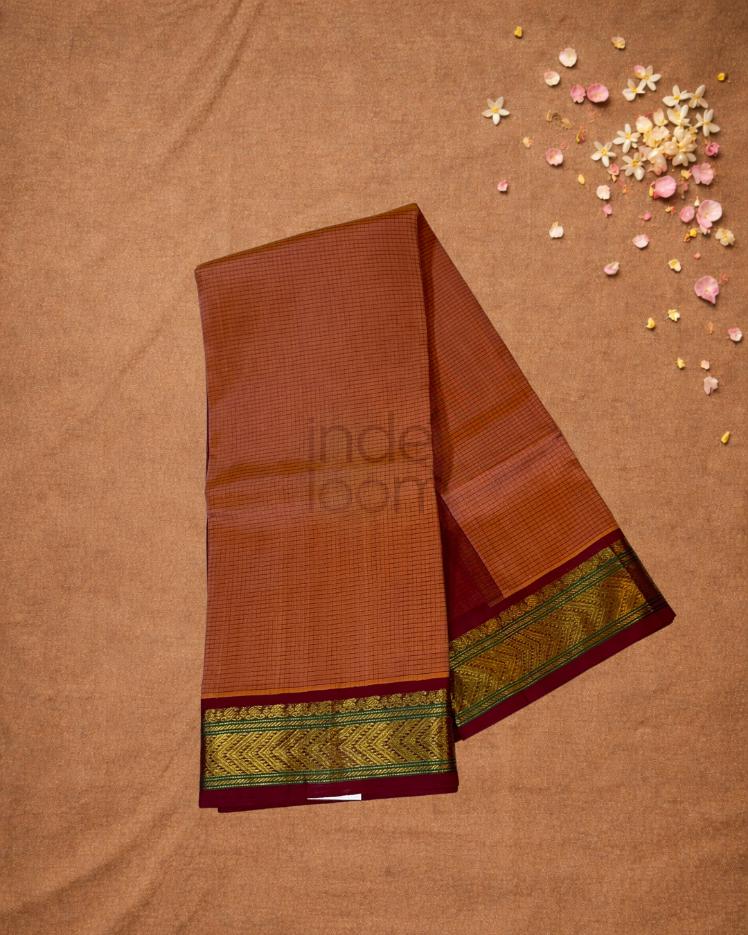 Handloom Handloom Silk Cotton Saree  |  Fire Orange