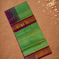 Handloom Korvai Silk Cotton Saree  |  Lime Green