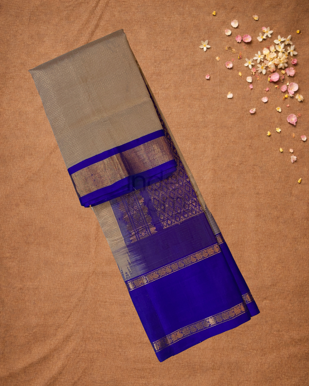 Handloom Handloom Silk Cotton Saree  |  Indigo Purple