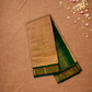 Handloom Korvai Silk Cotton Saree  |  Almond Beige
