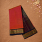 Handloom Korvai Silk Cotton Saree  |  Classic Red