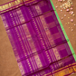Handloom Korvai Silk Cotton Saree  |  Lime Green