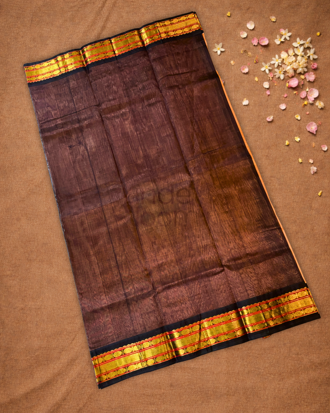 Handloom Handloom Silk Cotton Saree  |  Copper Orange