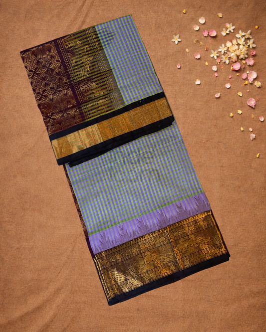 Handloom Handloom Silk Cotton Saree  |  Pale Grey