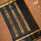Pure Handloom Korvai Saree | Honey Yellow and Coal Black
