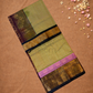 Handloom Korvai Silk Cotton Saree  |  Honey Yellow