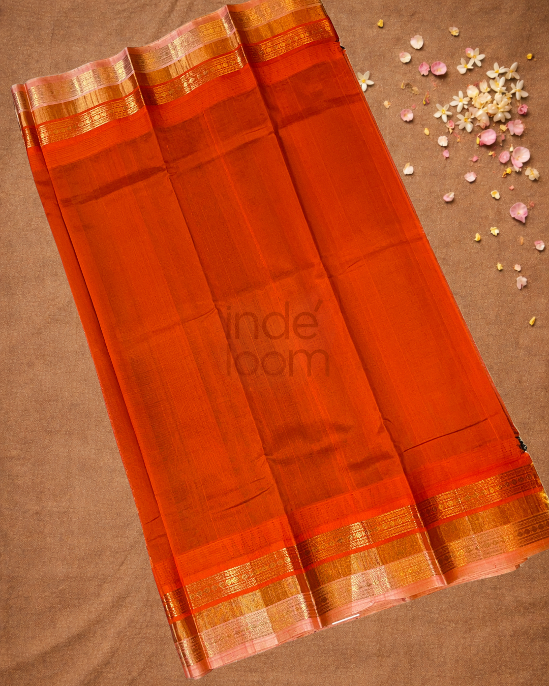 Handloom Korvai Silk Cotton Saree  |  Indigo Purple