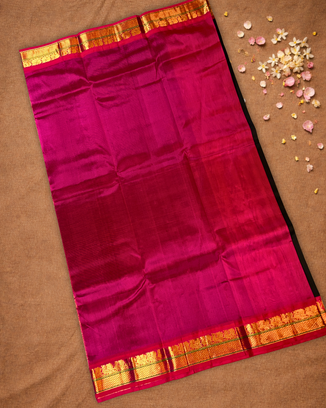 Handloom Handloom Silk Cotton Saree  |  Midnight Black