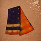 Handloom Korvai Silk Cotton Saree  |  Indigo Purple