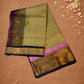 Handloom Korvai Silk Cotton Saree  |  Honey Yellow