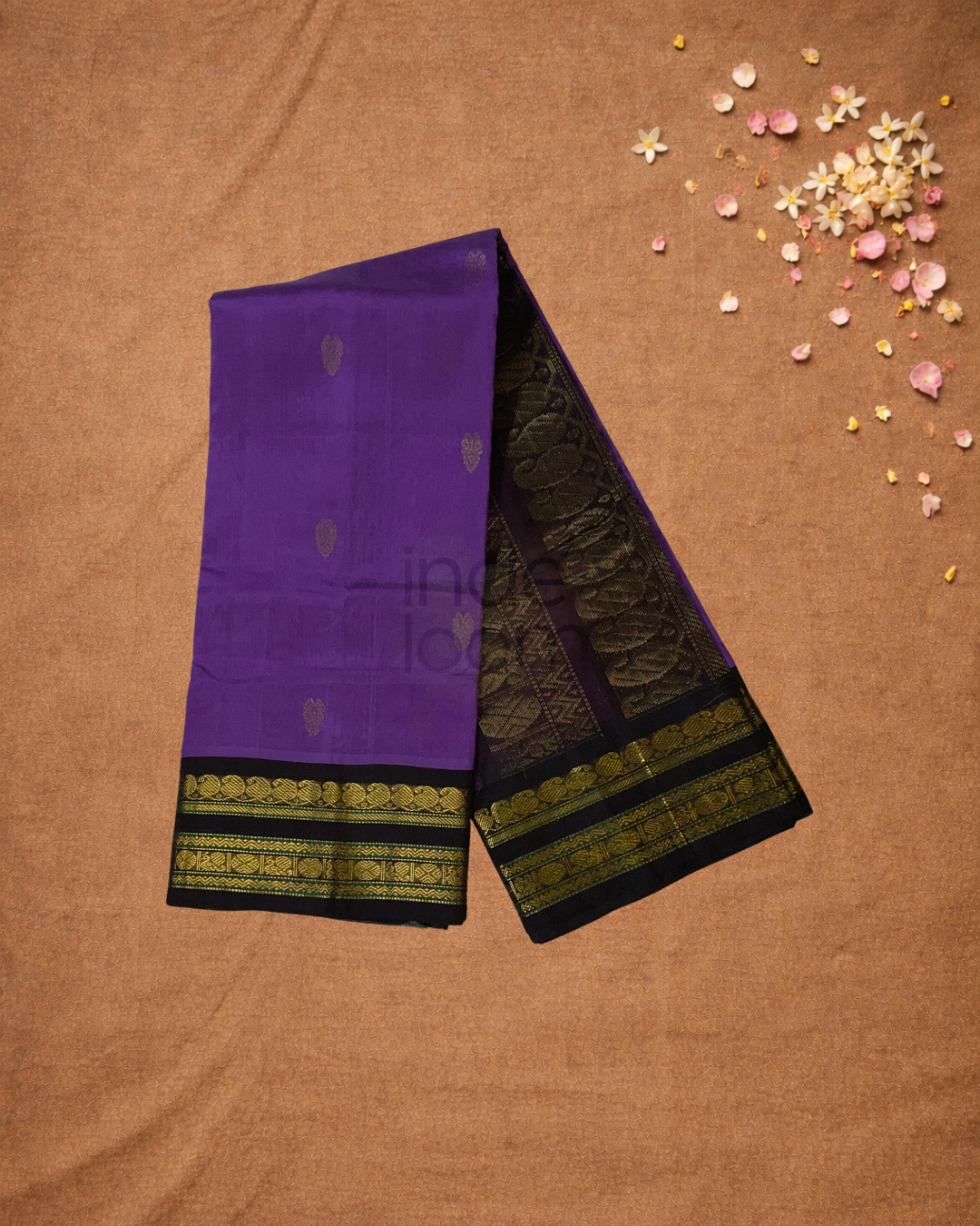 Pure Handloom Korvai Saree | Lavender Purple