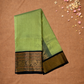 Handloom Korvai Silk Cotton Saree  |  Seafoam Teal