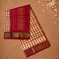 Handloom Korvai Silk Cotton Saree  |  Brick Red