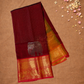 Handloom Korvai Silk Cotton Saree  |  Wine Red