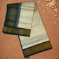 Handloom Korvai Silk Cotton Saree  |  Cream Beige