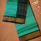 Handloom Korvai Silk Cotton Saree  |  Turquoise Teal