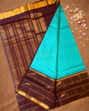 Handloom Handloom Silk Cotton Saree  |  Turquoise Teal