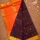 Handloom Korvai Silk Cotton Saree  |  Berry Pink