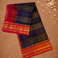Handloom Korvai Silk Cotton Saree  |  Steel Blue