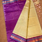 Handloom Korvai Silk Cotton Saree  |  Tan Brown