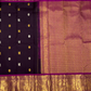 Pure Handwoven Gadwal Silk Saree In Off Black -210