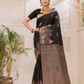 Krishna Megha - Deep black weave with mayura chakra