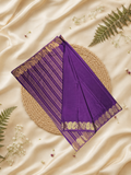 Mysore Silk Saree With Grape Purple
