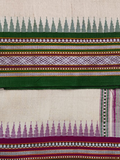 Handwoven Pure Vidarbha Tussar Silk Saree  |  Green And Purple