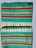 Baby Blue Handloom Vidarbha Tussar Silk Saree with Multicolor Contrast Border -006
