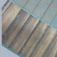 Pure Handwoven Kanchi Silk Saree In Ocean Blue-040
