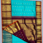 Handwoven Pure Gadwal Silk Saree  |  Peacock Teal