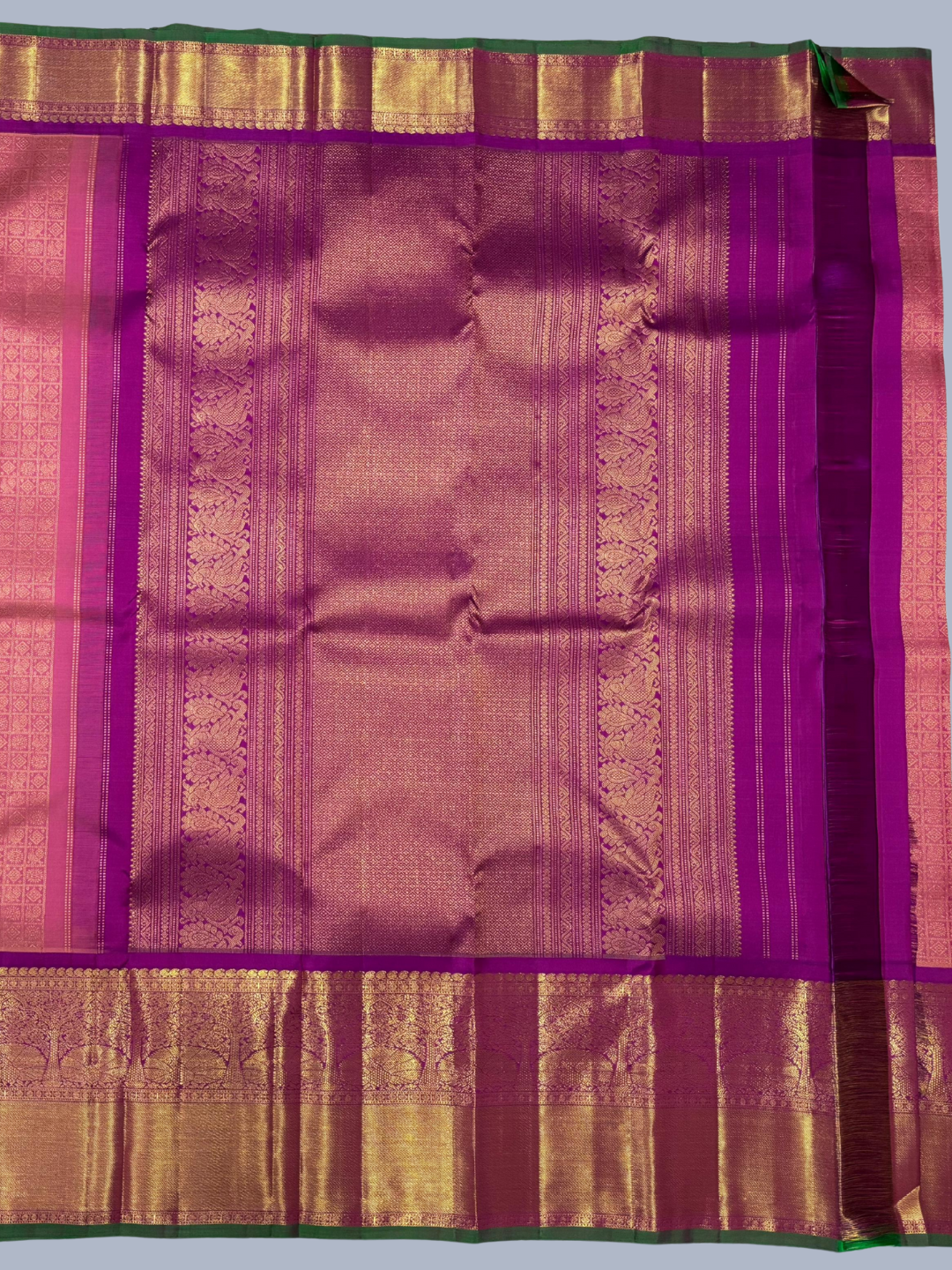 Pure Handwoven Gadwal Silk Saree With Doll Pink - 010