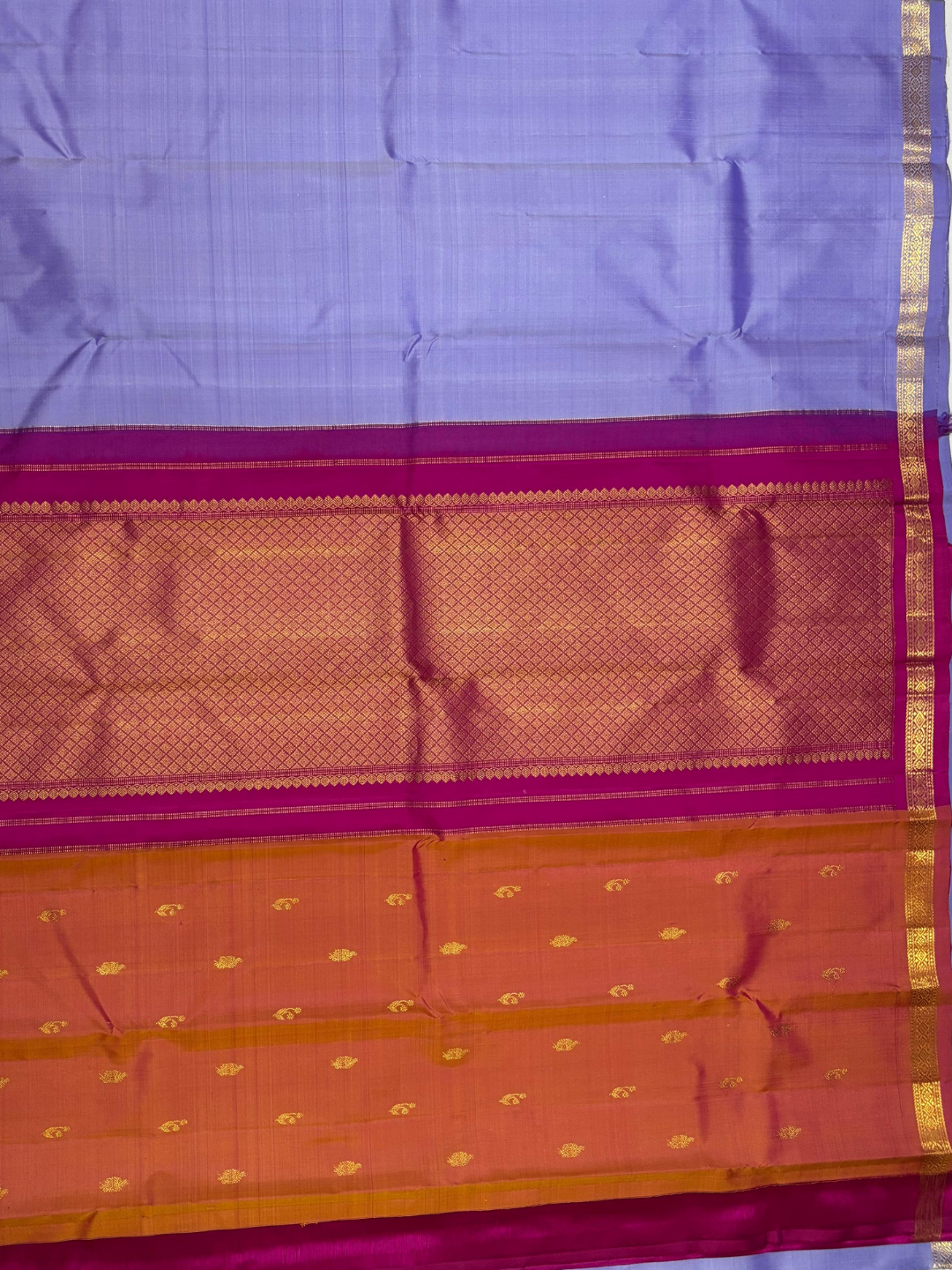 Handwoven Pure Gadwal Silk Saree  |  Deep Blue