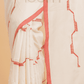 Durga Puja Saree Handloom Cotton in Red White- 001 - indeloom