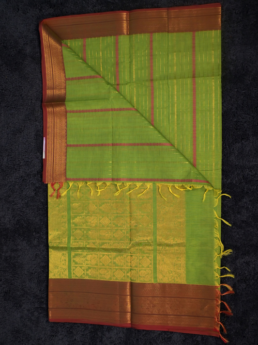 Kanchi Cotton|Green & Brown