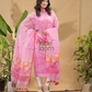 Rose Pink Jamdani 2-Piece Set Kurti & Dupatta (UNSTITCHED) -712