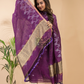 Grape Voilet Linen X Line 2-Piece Set Kurti & Dupatta (UNSTITCHED) - 125