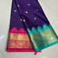 Pure Banarasi Exclusive Ektara Kora JAMDANI Tilfi saree  | Navy Blue