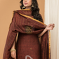 Deep Amber | Handloom Jamdani Muslin Unstitched 2-Piece Kurti