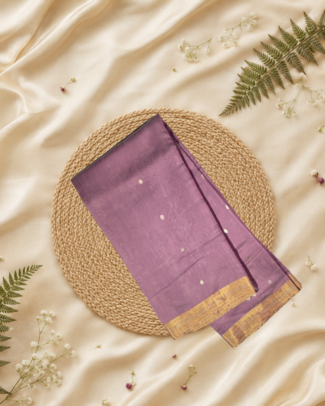 Chanderi Silk Saree With Orchid Pink