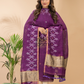 Grape Voilet Linen X Line 2-Piece Set Kurti & Dupatta (UNSTITCHED) - 125