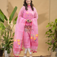 Rose Pink Jamdani 2-Piece Set Kurti & Dupatta (UNSTITCHED) -712