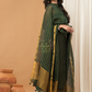 Pine Green color Jamdani 2-Piece Set Kurti & Dupatta (UNSTITCHED) - 149