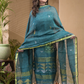 Softcyan Blue Pure Linen suit 2-Piece Set Kurti & Dupatta (UNSTITCHED) -627