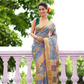 Florals On Tissue Silk Pen Kalamkari Saree - 011