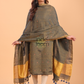 Olive Green Tissue Linen Jamdani 2-Piece Set Kurti & Dupatta (UNSTITCHED) - 058