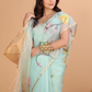 Muslin Tissue Jamdani Saree With Aqua Blue - 118